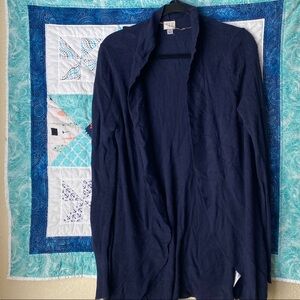 Navy Blue Open Cardigan